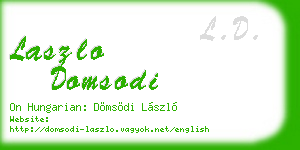 laszlo domsodi business card